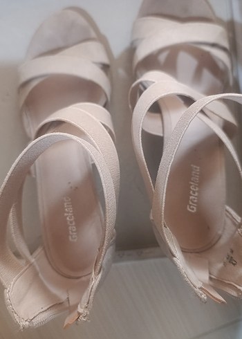 Deichmann Bej Kadın Dolgu Topuklu Sandalet