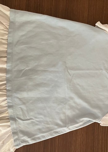 Kız Çocuk V Yakalı Baskılı Fırfırlı Tişört - Görsel 2