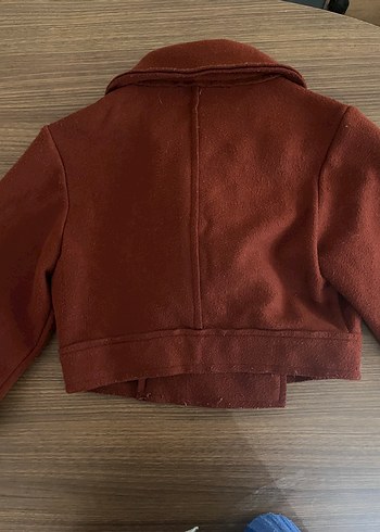 Kahverengi Kısa Fermuarlı Kadın Ceket - Görsel 5