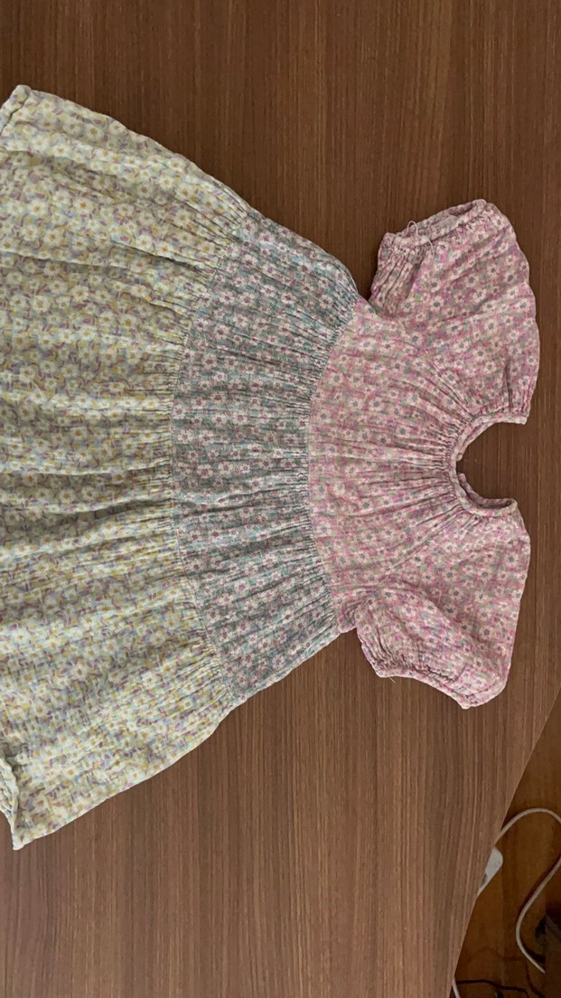 Çiçek Desenli Bohem Kız Elbise - Görsel 2