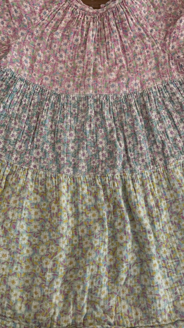 Çiçek Desenli Bohem Kız Elbise - Görsel 4