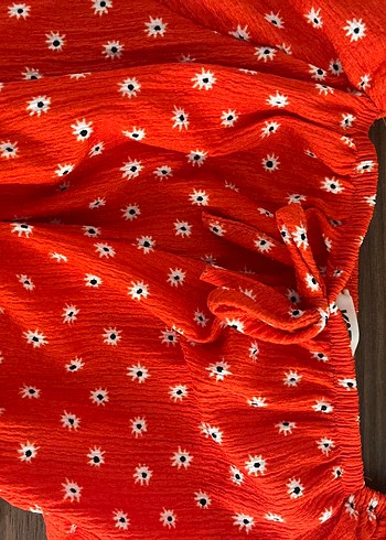 Kırmızı Puantiyeli Bohem Uzun Elbise - Görsel 5