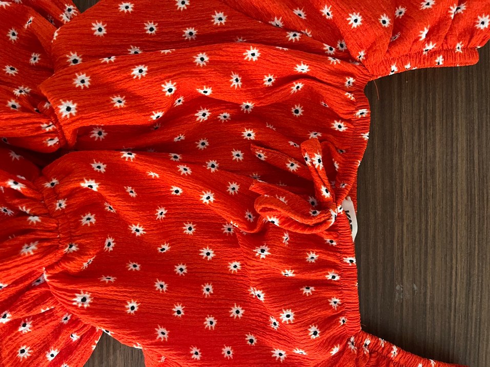 Kırmızı Puantiyeli Bohem Uzun Elbise - Görsel 5