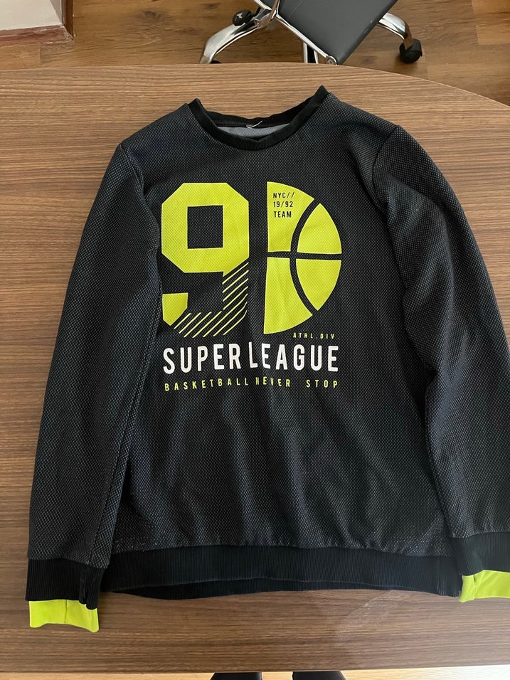 Siyah Baskılı Erkek Çocuk Sweatshirt - Görsel 2