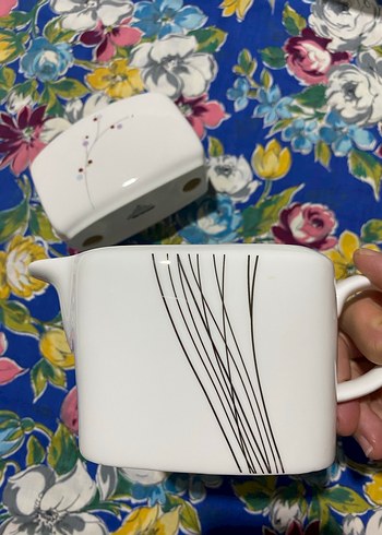 Beyaz Seramik Çaydanlık Seti - Görsel 6