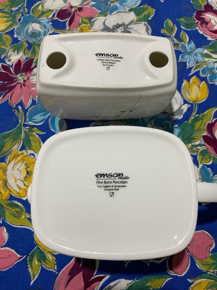 Beyaz Seramik Çaydanlık Seti - Görsel 4