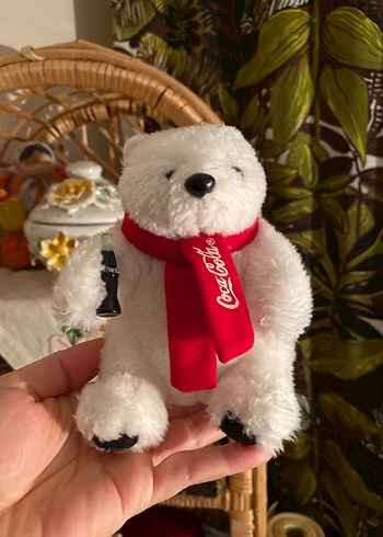 Beyaz Coca-Cola Ayıcık ve Mor Peluş Oyuncak - Görsel 7