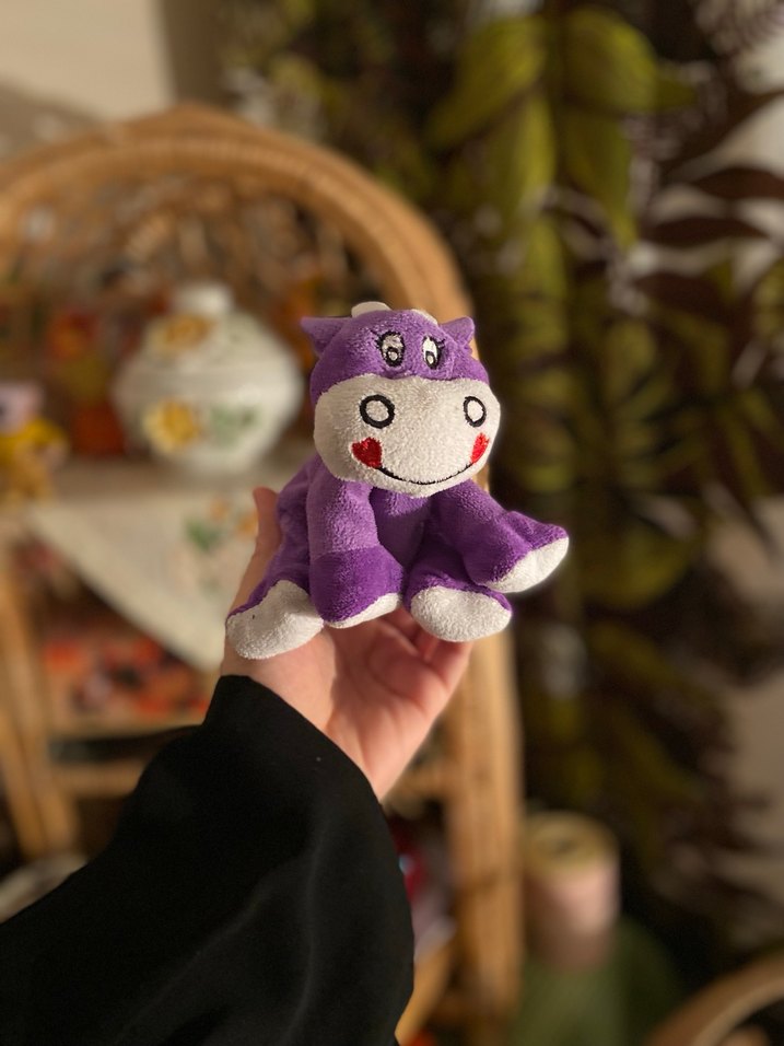 Beyaz Coca-Cola Ayıcık ve Mor Peluş Oyuncak - Görsel 4