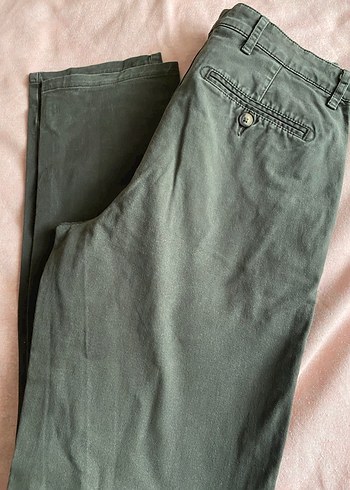 Düğmeli Regular Fit Keten Erkek Pantolon - Görsel 6