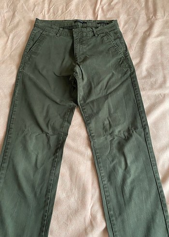 Düğmeli Regular Fit Keten Erkek Pantolon - Görsel 3