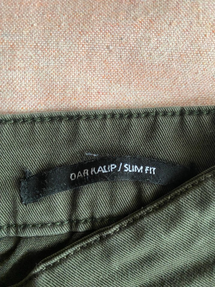 Düğmeli Regular Fit Keten Erkek Pantolon - Görsel 5