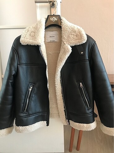 Bershka suni deri kürklü ceket