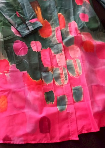 m Beden çeşitli Renk Renkli Batik Desenli gomlek elbise