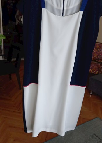 lacivert  elbise - Görsel 7