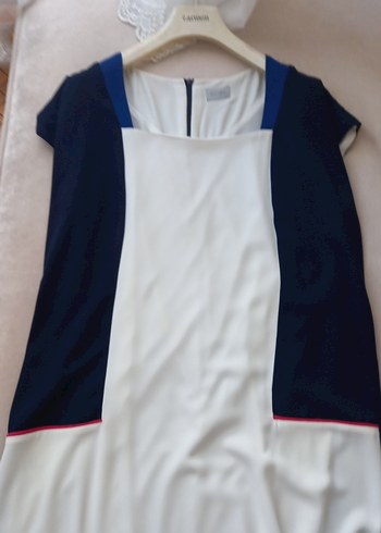 lacivert  elbise - Görsel 13