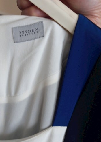 lacivert  elbise - Görsel 3