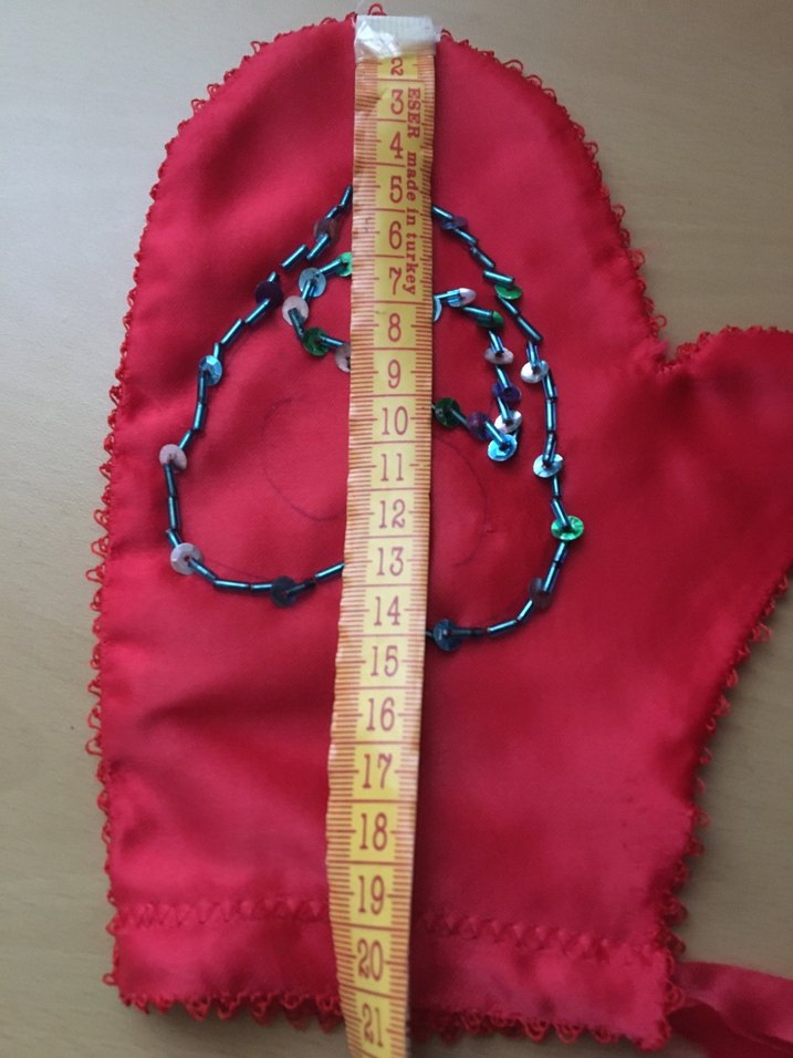 Pullarla elde işlemeli nostaljik kına  Eldivenleri vintage - Görsel 2