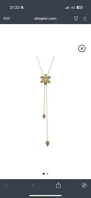  Beden Swarovski Ldyllia Y-Kolye