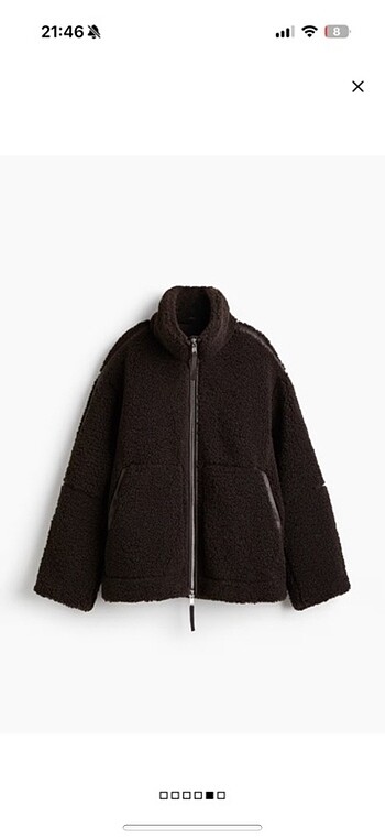 H&M Bol Kesimli Pelüş Ceket