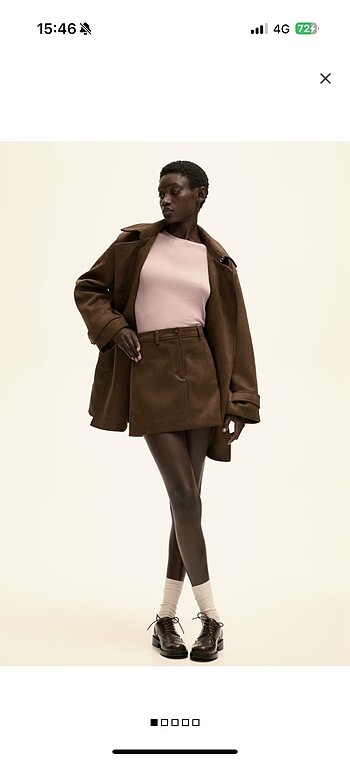 H&M H&M Süet Mini Etek