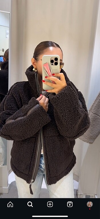 H&M H&M Oversize Pelüş Ceket