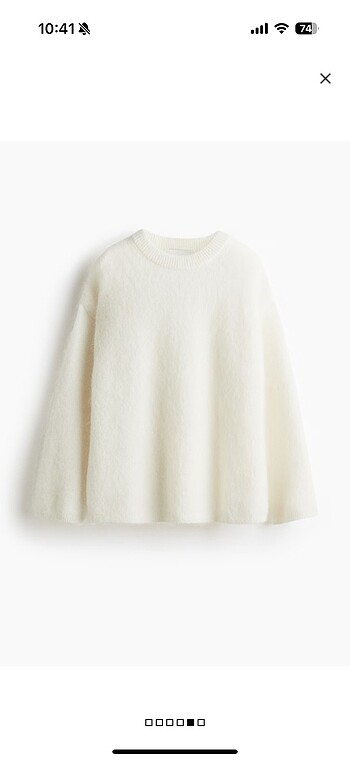 H&M Tiftik Karışımlı Oversize Kazak