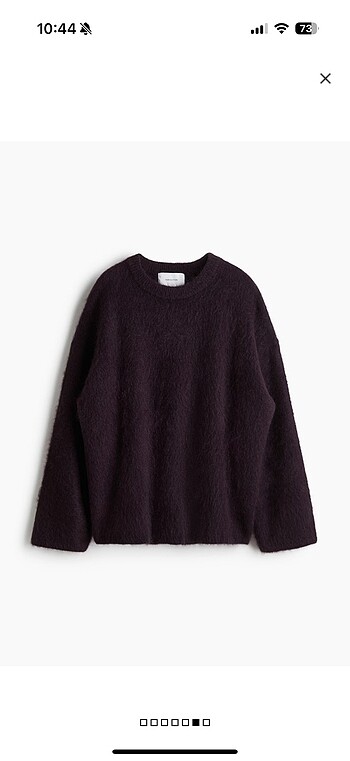 H&M Tiftik Karışımlı Oversize Kazak