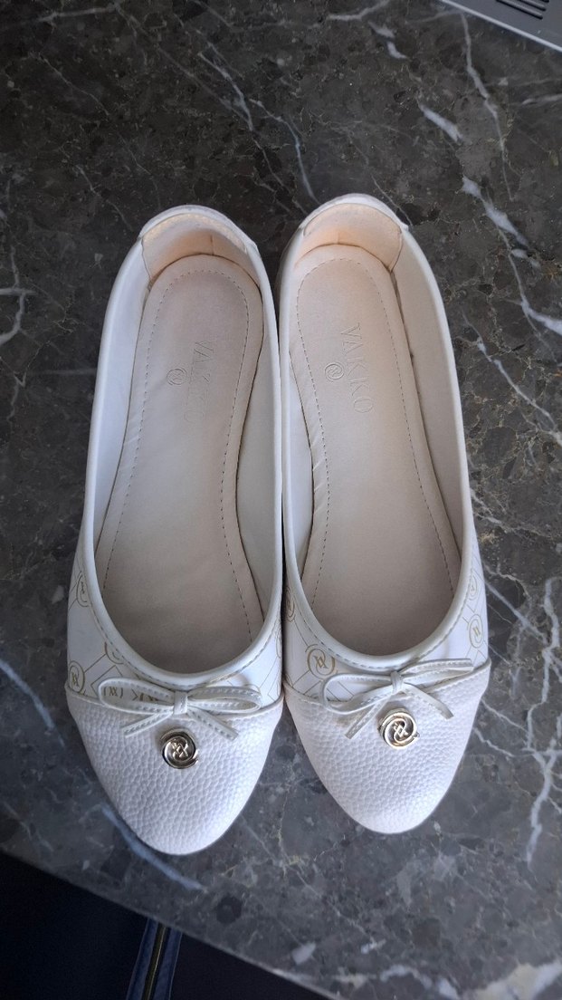 Beyaz Kadın Klasik Dolgu Topuklu Babet - Görsel 2