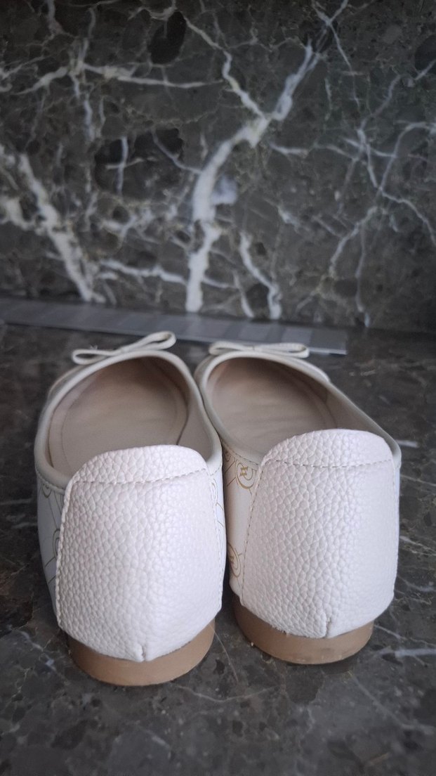 Beyaz Kadın Klasik Dolgu Topuklu Babet - Görsel 3