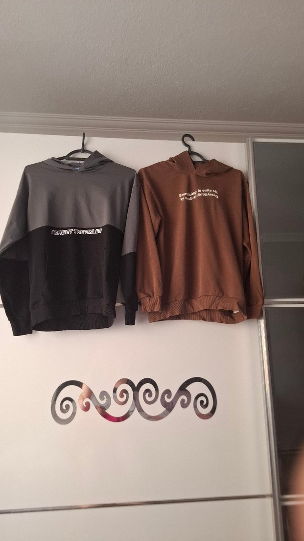 Kahverengi Kapüşonlu Rahat Sweatshirt - Görsel 2