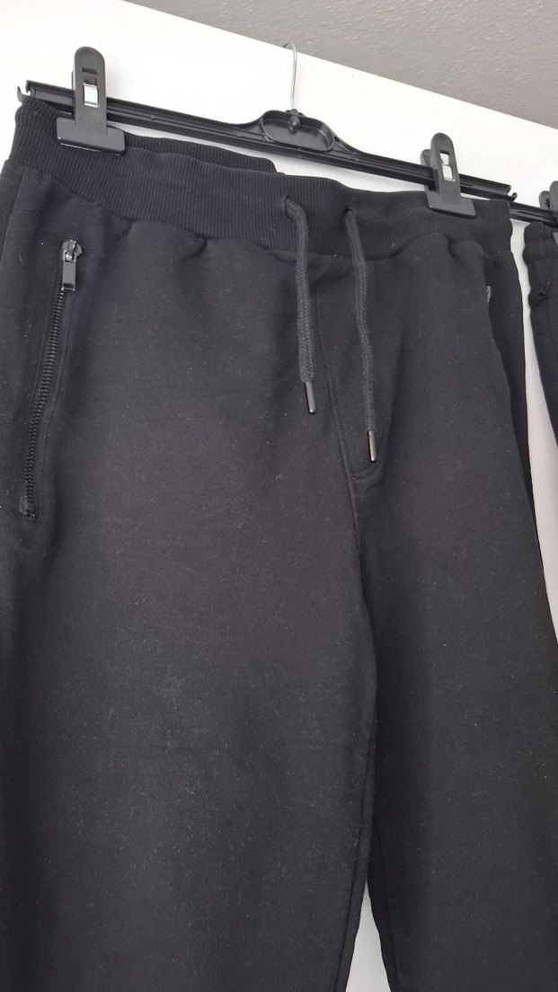 Erkek Siyah Rahat Kesim Eşofman Altı ve Şort - Görsel 3