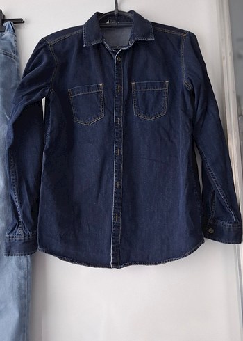 Erkek Gri Düğmeli Rahat Kesim Kot Pantolon - Görsel 3