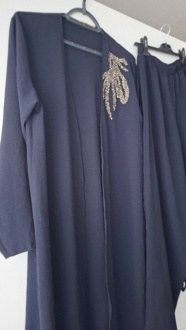 Mavi ve Gri Desenli takım - Görsel 4