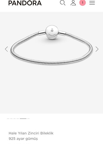 Pandora 925 Ayar Gümüş Yılan Zinciri Bileklik - Görsel 5