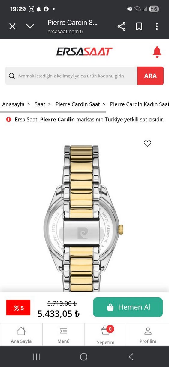 Pierre Cardin Kadın Altın-Gri Zincir Detaylı Saat - Görsel 4