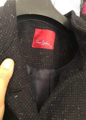 Pierre Cardin Siyah Dugmeli Midi Kadin Kaban
