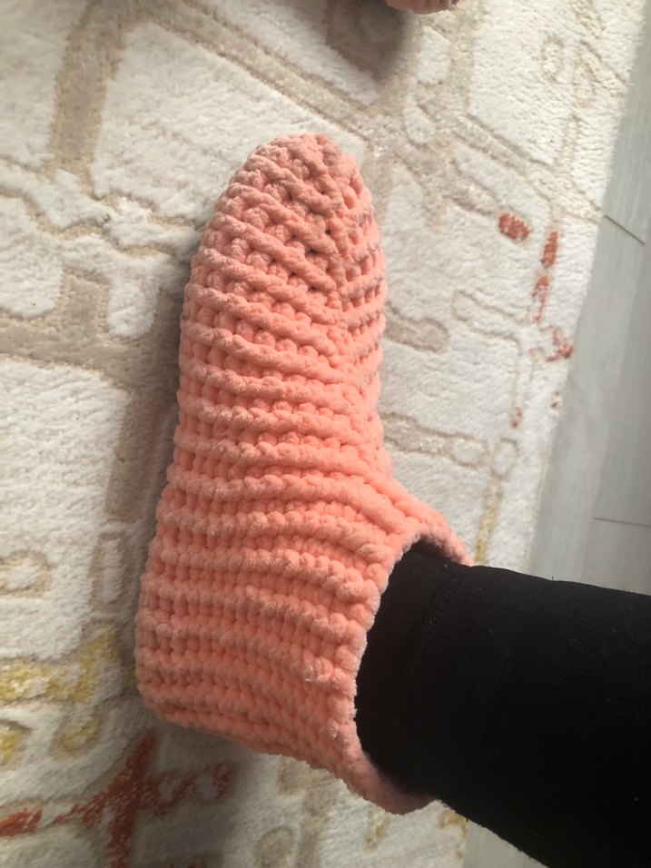 Nakışlı Pembe Kız Çocuk Örgü Terlik - Görsel 3