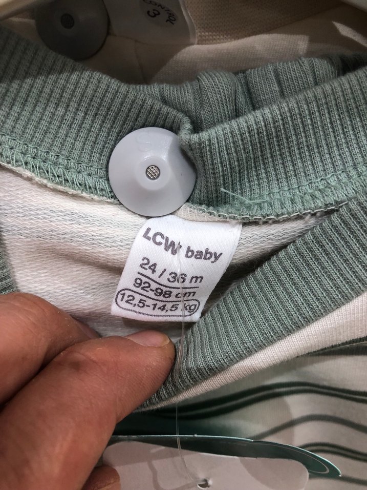 Erkek Çocuk Yeşil Çizgili Triko alt üst takım - Görsel 3