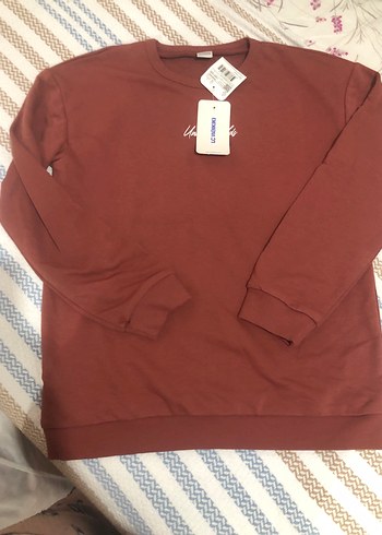 LC Waikiki Erkek Kahverengi Basic Sweatshirt - Görsel 4