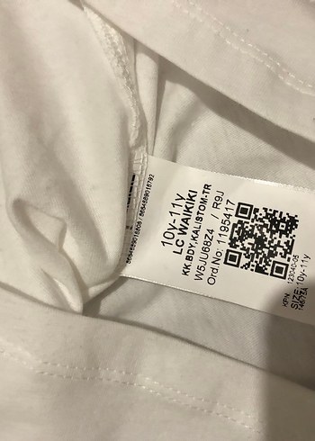 Pamuklu Beyaz mavi kız çocuk  Tişörtü Fiyonklu - Görsel 4