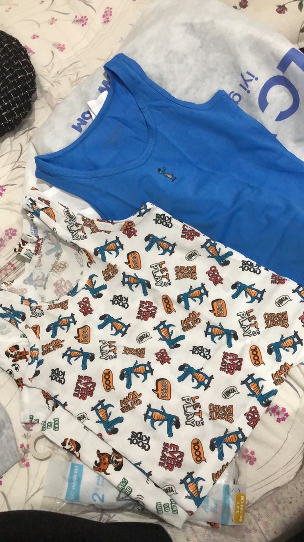 Baskılı Mavi Çocuk Atlet 2'li Paket - Görsel 2