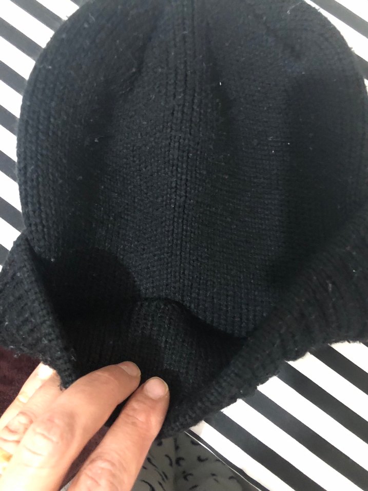 Siyah Örgü Kadın Bere - Görsel 3