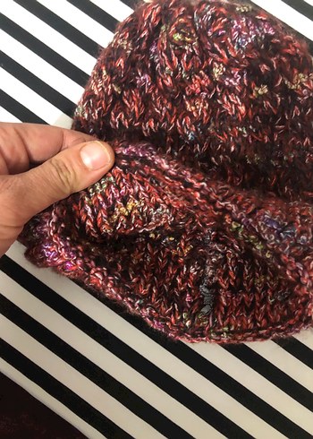 Kadın Çok Renkli Örgü Bere - Görsel 2