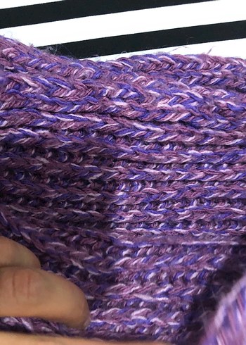 Kadın Mor Örgü Bere - Görsel 3