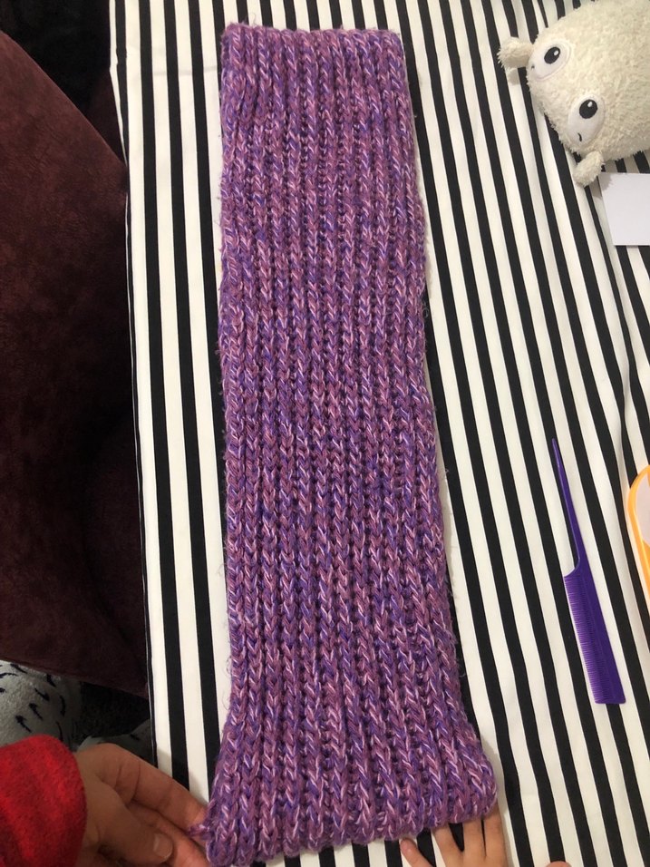 Kadın Mor Örgü Bere - Görsel 4