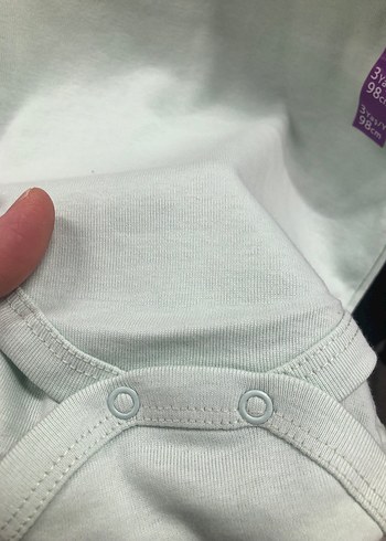 Bebek için Uzun Kollu Yeşil Baskılı Body - Görsel 4