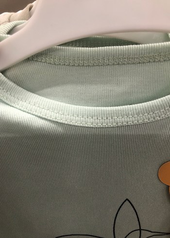 Bebek için Uzun Kollu Yeşil Baskılı Body - Görsel 3