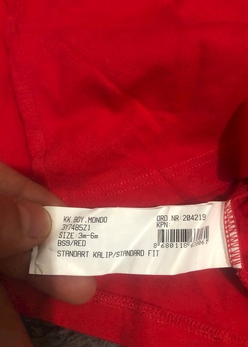 Kız Çocuk Kırmızı Kısa Kollu Tişört - Görsel 4