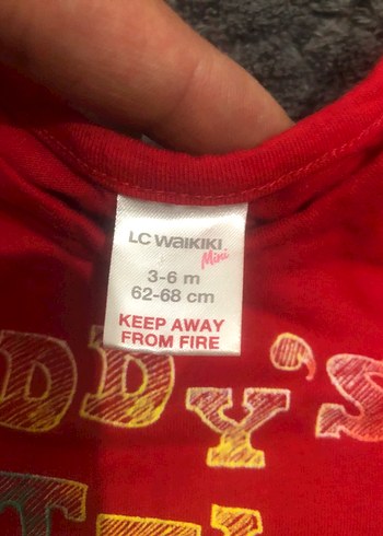 Kız Çocuk Kırmızı Kısa Kollu Tişört - Görsel 3