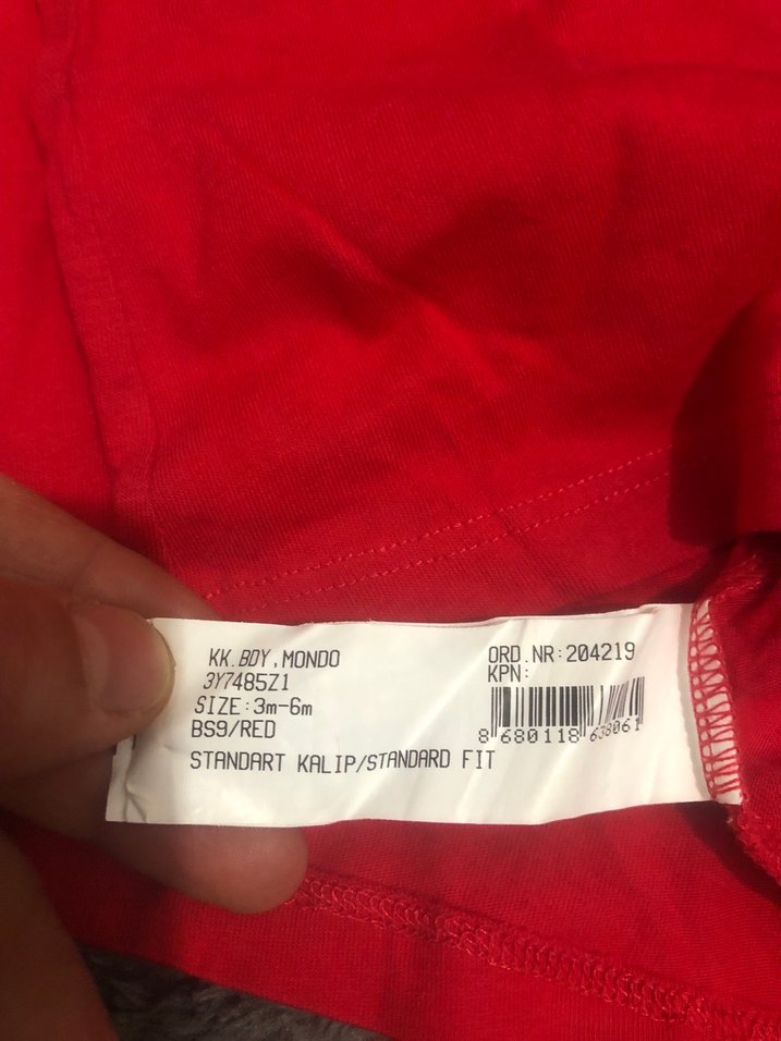 Kız Çocuk Kırmızı Kısa Kollu Tişört - Görsel 4